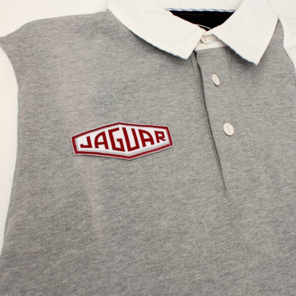 Jaguar Men's Long Sleeve Polo Shirt Flag Logo Embroidery XL - Picture 9 of 11
